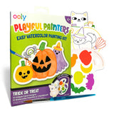 Playful Painters Easy Watercolor Painting Kit - Trick or Treat - 12 Cards 12 Palettes 1 Paintbrush
