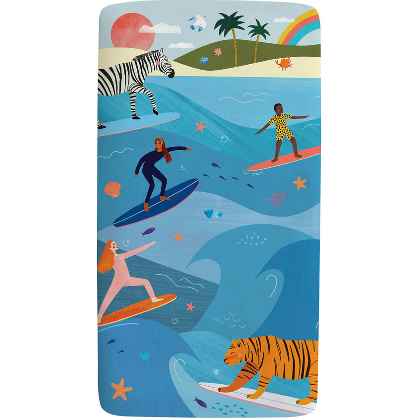 Surfing Safari Standard Crib Sheet