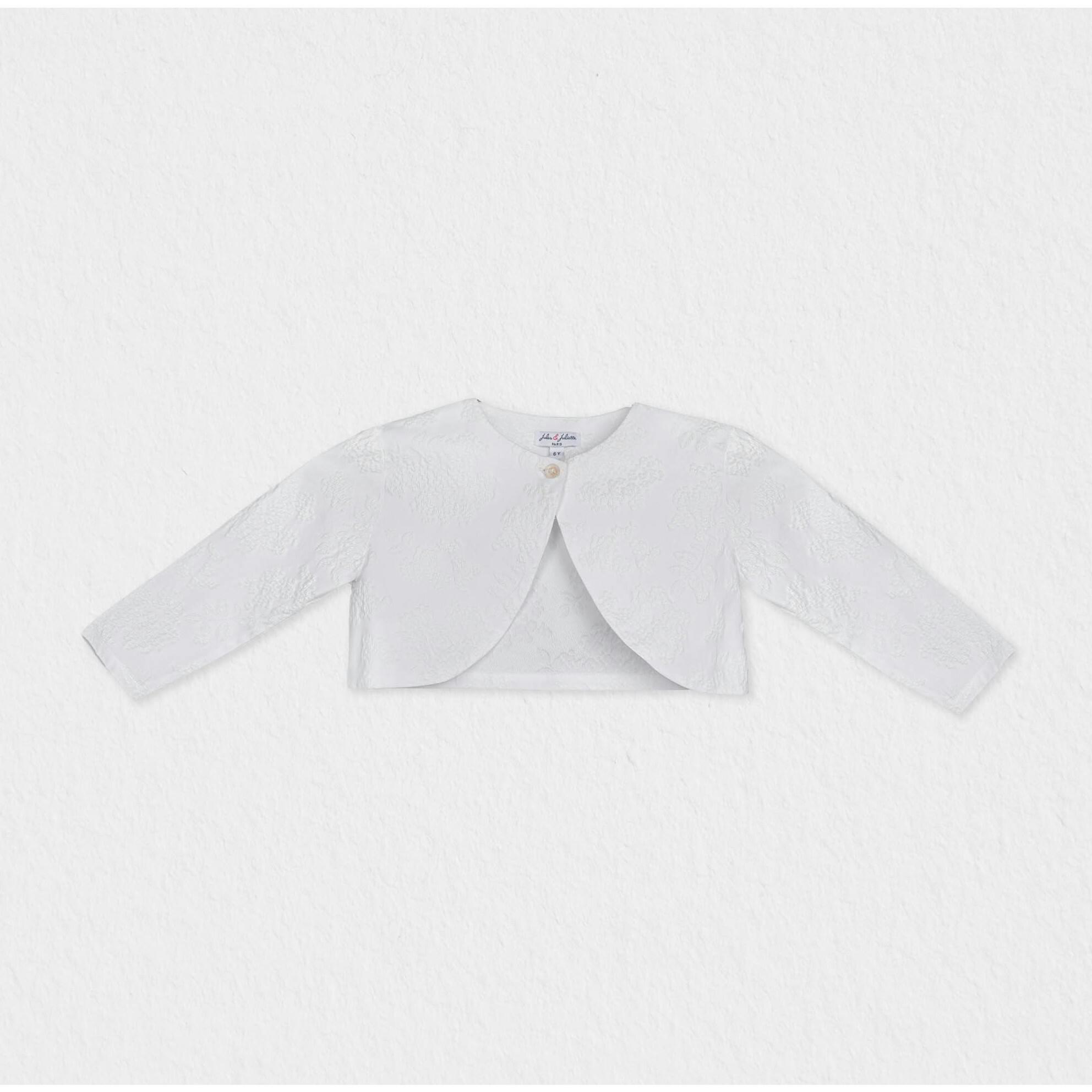 Enya Baby Bolero, White Grape Embroidery