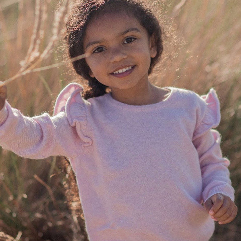 Delicate Frilled Jumper | 100% cashmere