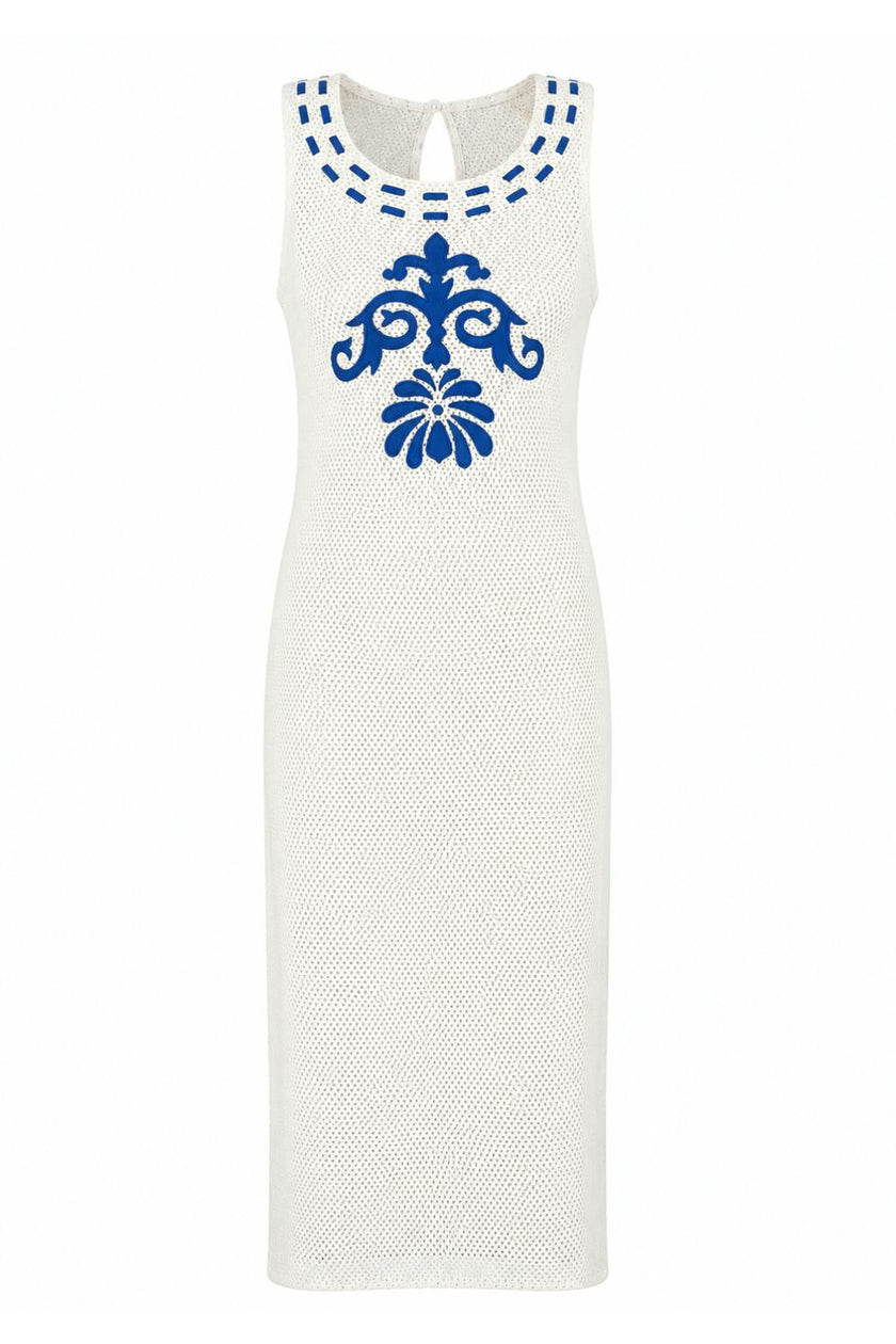 Ila Ivory Medallion Midi Dress
