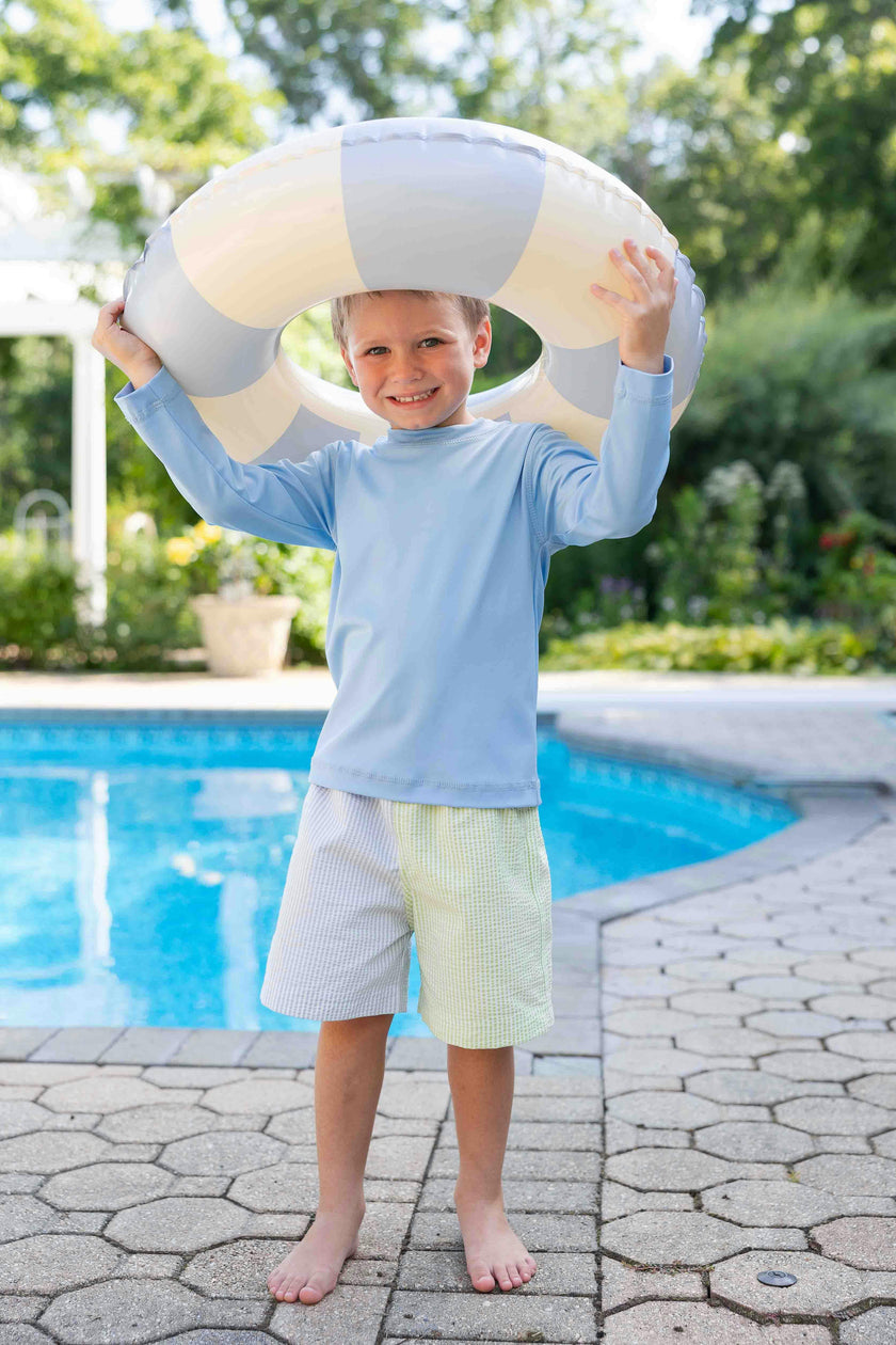 Stripe Seersucker Swim Trunk