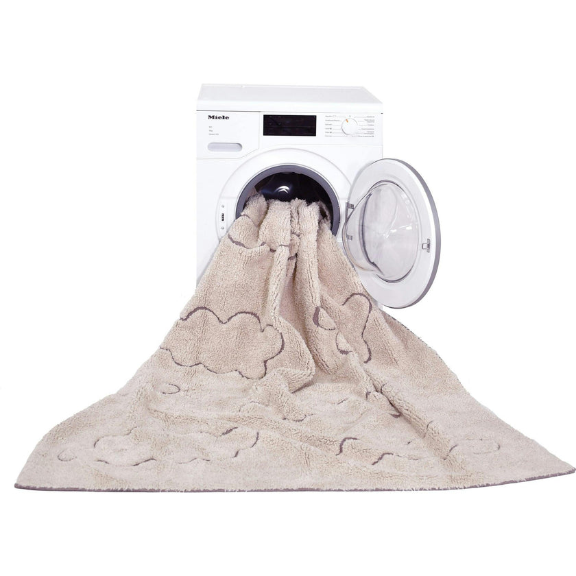 Clouds RugCycled Washable Rug. Natural