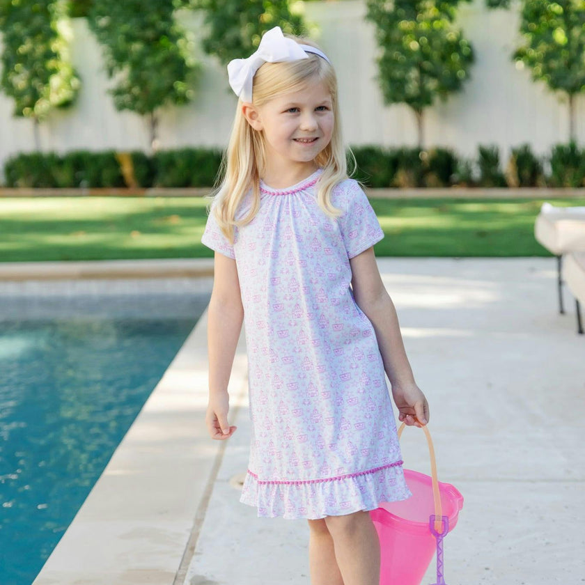 Camden Girls' Dress Sandcastles Pink