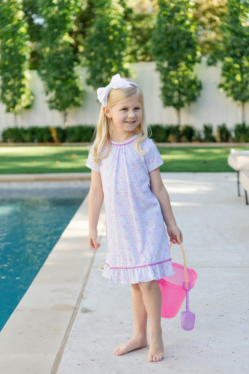 Camden Girls' Dress Sandcastles Pink
