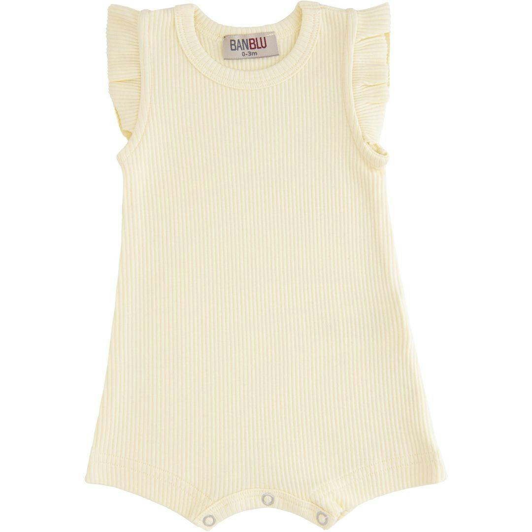 Yellow Ruffle Modal Shortie
