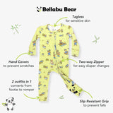 Teddy Bear Picnic Bamboo Convertible Footie