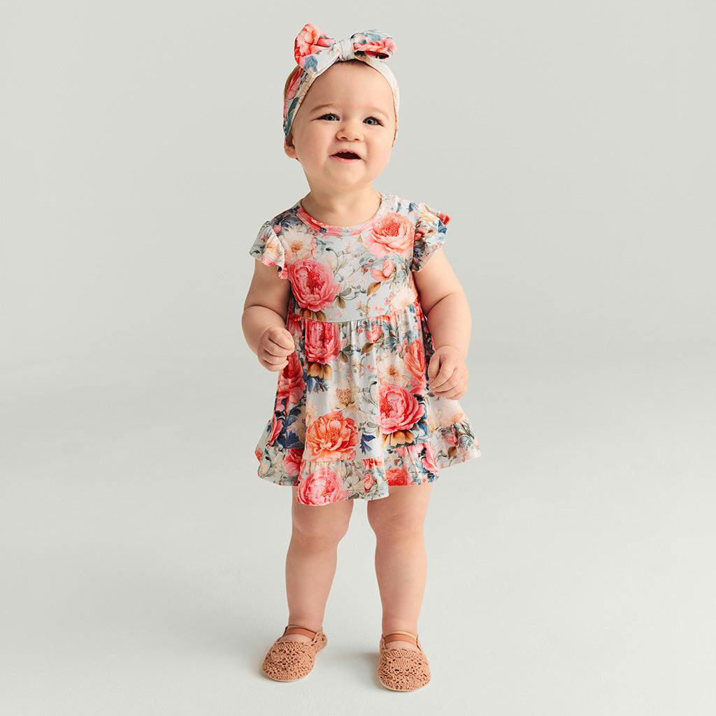 Mary Lou Ruffled Twirl Bodysuit Dress