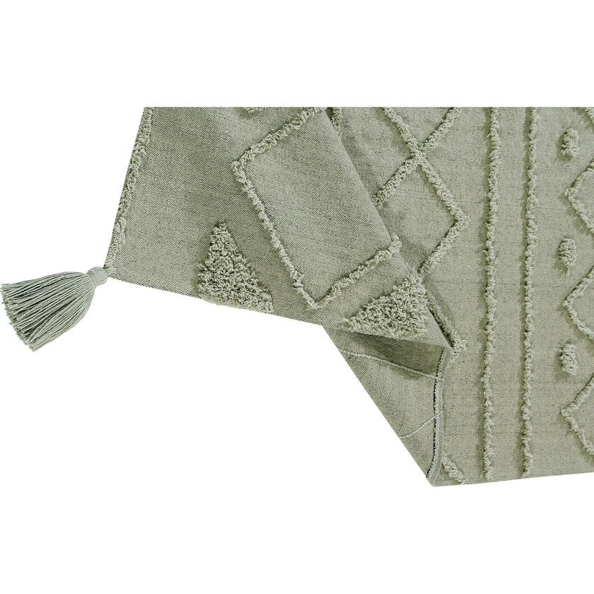 Tribu Washable Rug. Green