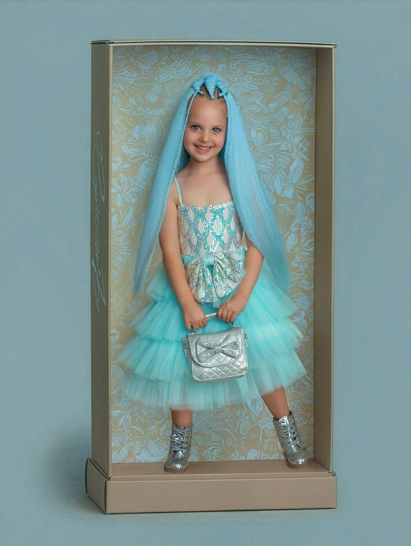 Sparkling Sea Fairy Mermaid Sequin Flower Girl Dress