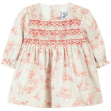 Rosewood Flannel Smocked Dress