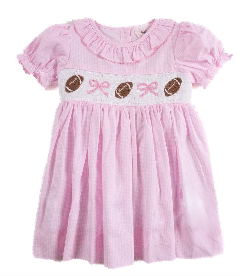 Football Pink Gingham - Katie Dress