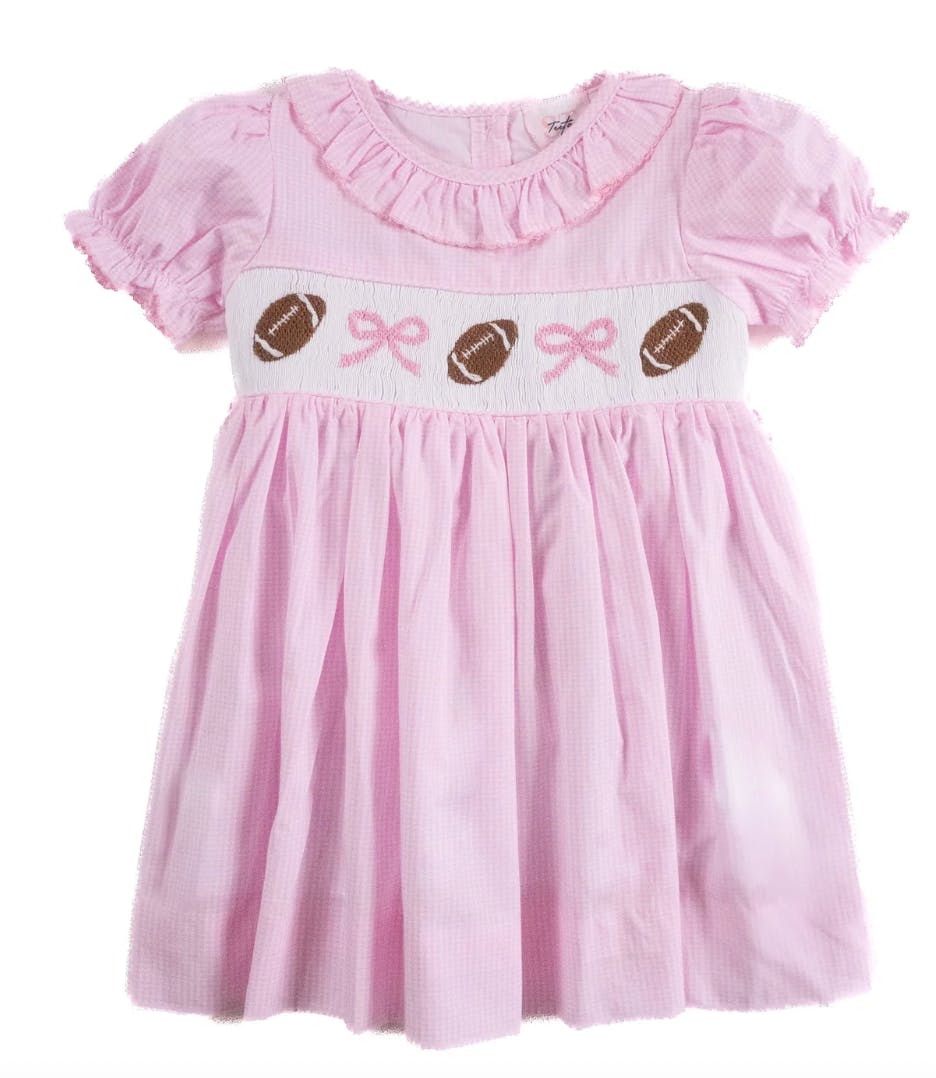 Football Pink Gingham - Katie Dress