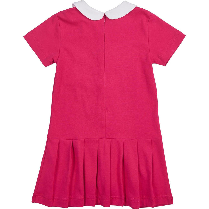 Knit Dress With Pleated Skirt And Bows