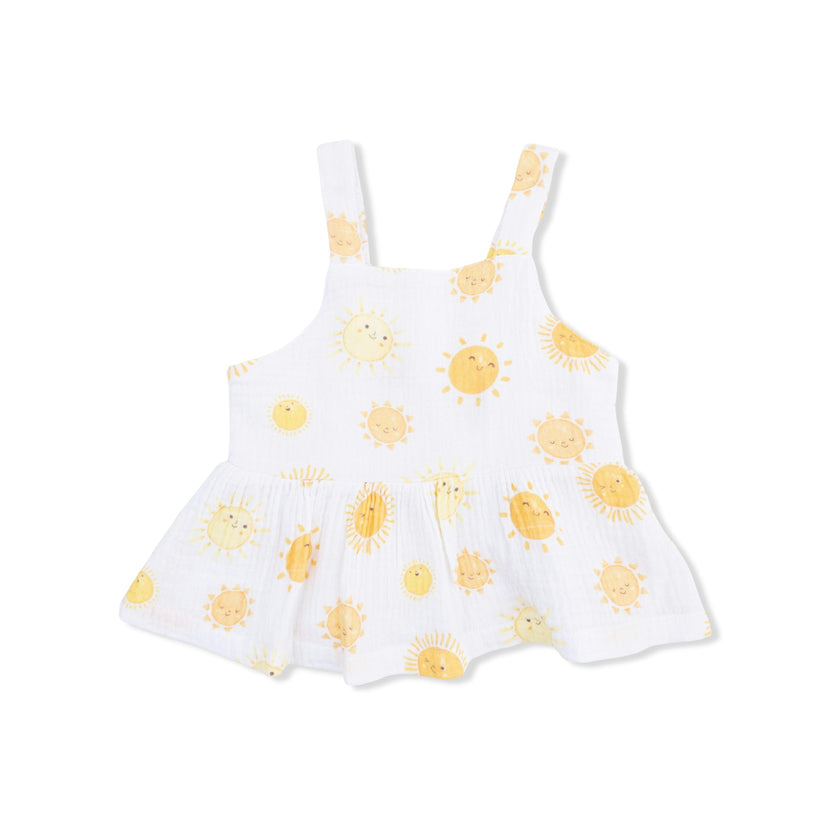 Happy Suns - Peplum Tank with Wide Leg Pant