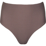 women's cocoa gingham high waist bikini bottom