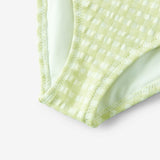 Green Gingham Ruffle Square Neck Swimsuit