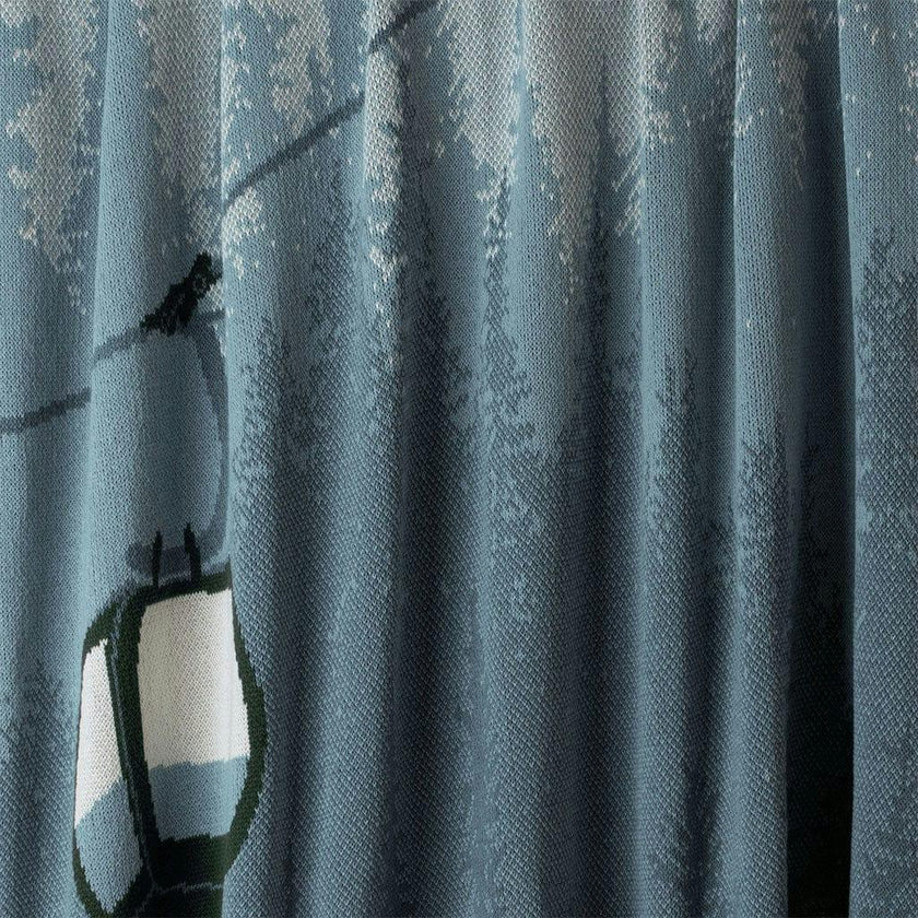Cotton Sustainable Knit Throw Blanket | Alpine Lift