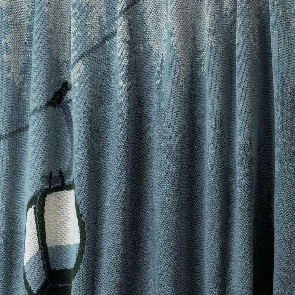 Cotton Sustainable Knit Throw Blanket | Alpine Lift