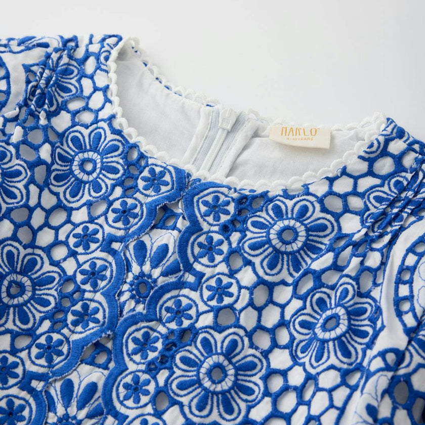 Skyla Sleeve Embroidered Mini Dress
