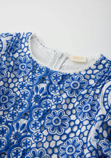 Skyla Sleeve Embroidered Mini Dress