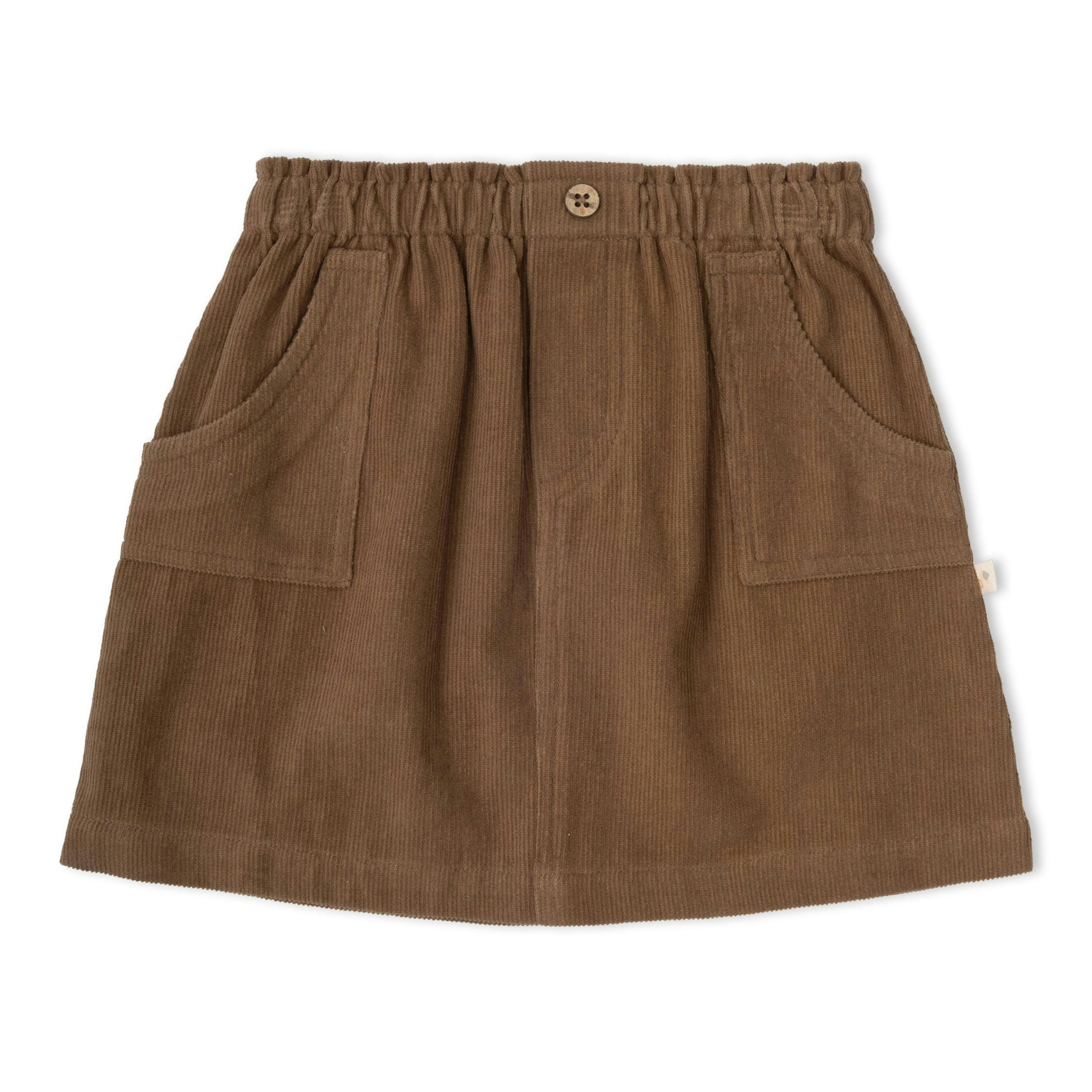 Organic Corduroy Skirt - Brown