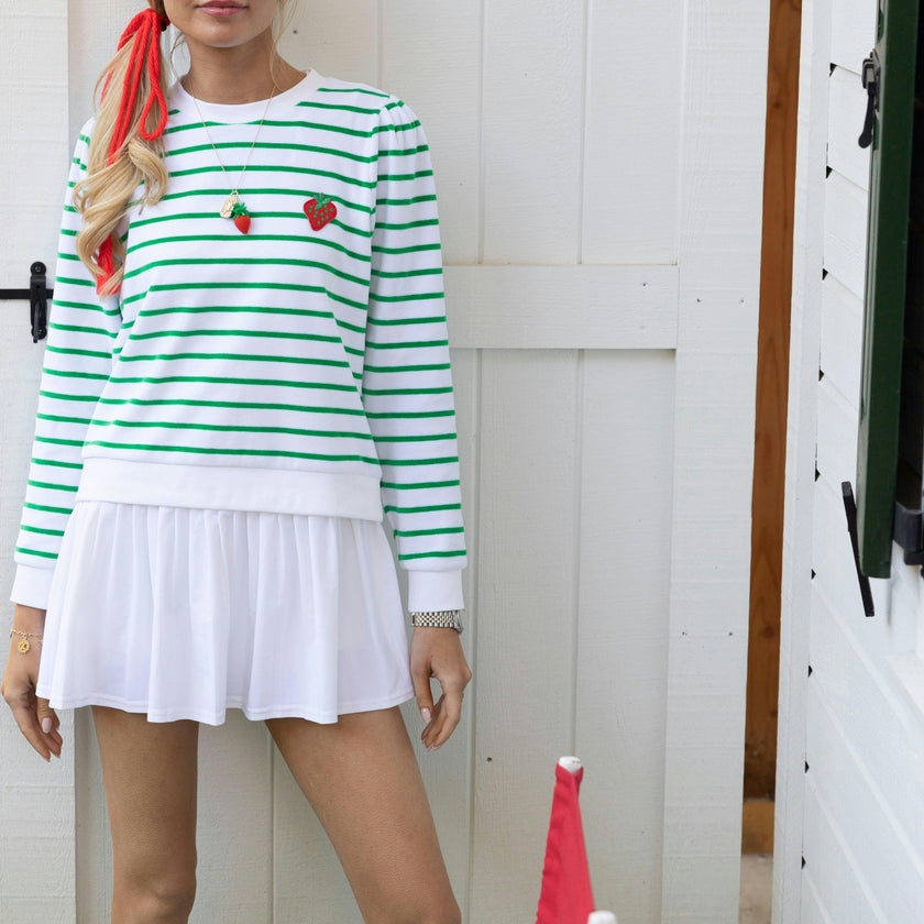 Stripe Poppy Top