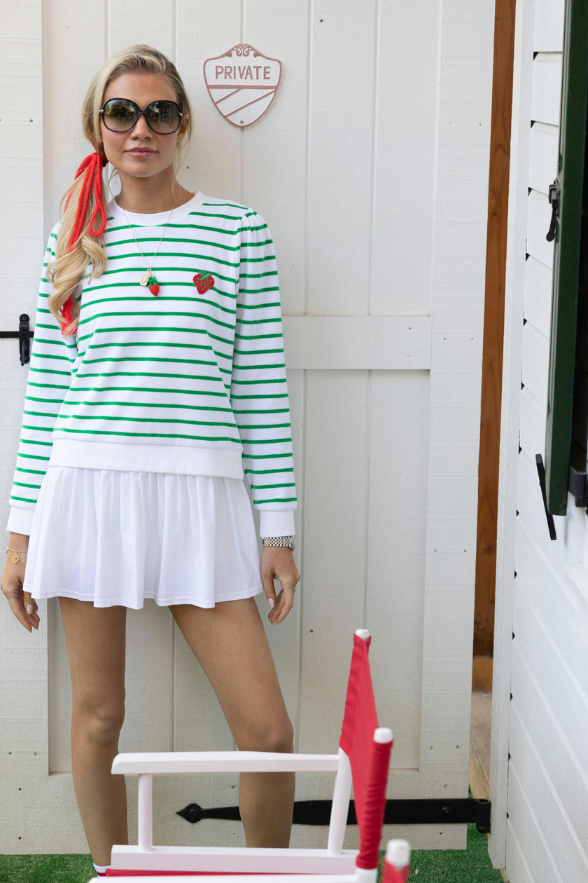 Stripe Poppy Top