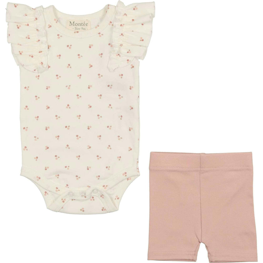 Ruffle Onesie & Short Set