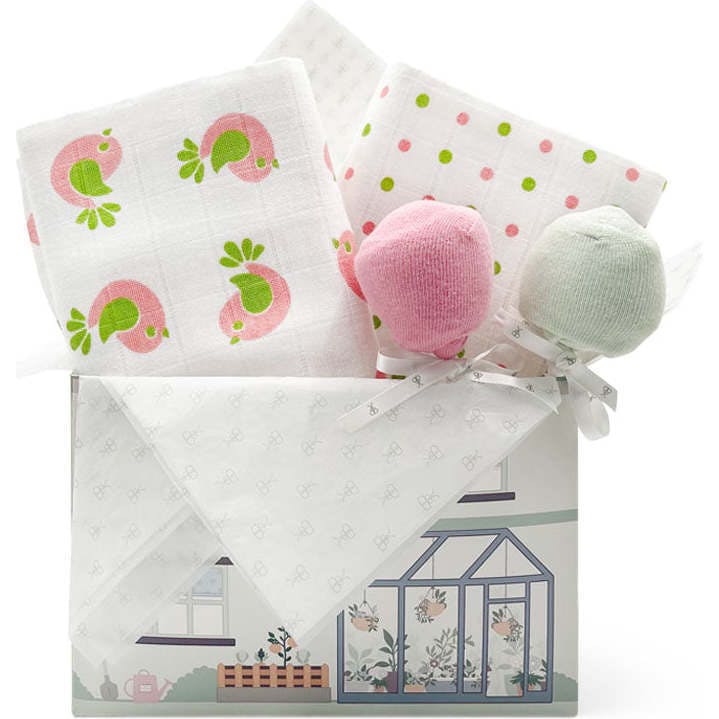 Swaddles and Socks New Baby Gift Set