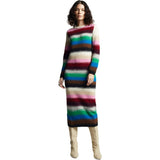 Women's Lydia Jersey Ribbed Crew Neck Long Sleeve Dress