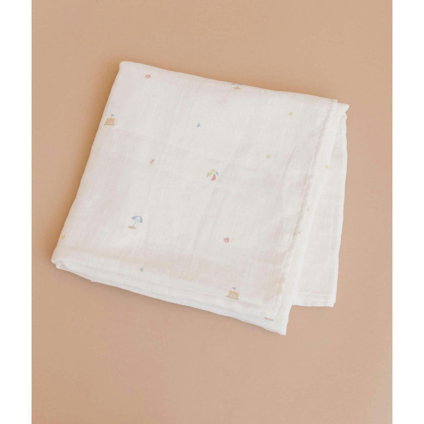 Beach Swaddle and Teether Set - Beach Ball
