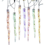 UL 60-Light Dual Color Multicolor/Warm White LED 12-Piece Icicle String Light Set
