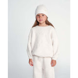 Baby Fuzzy Boxy Contrast Trim Sweater