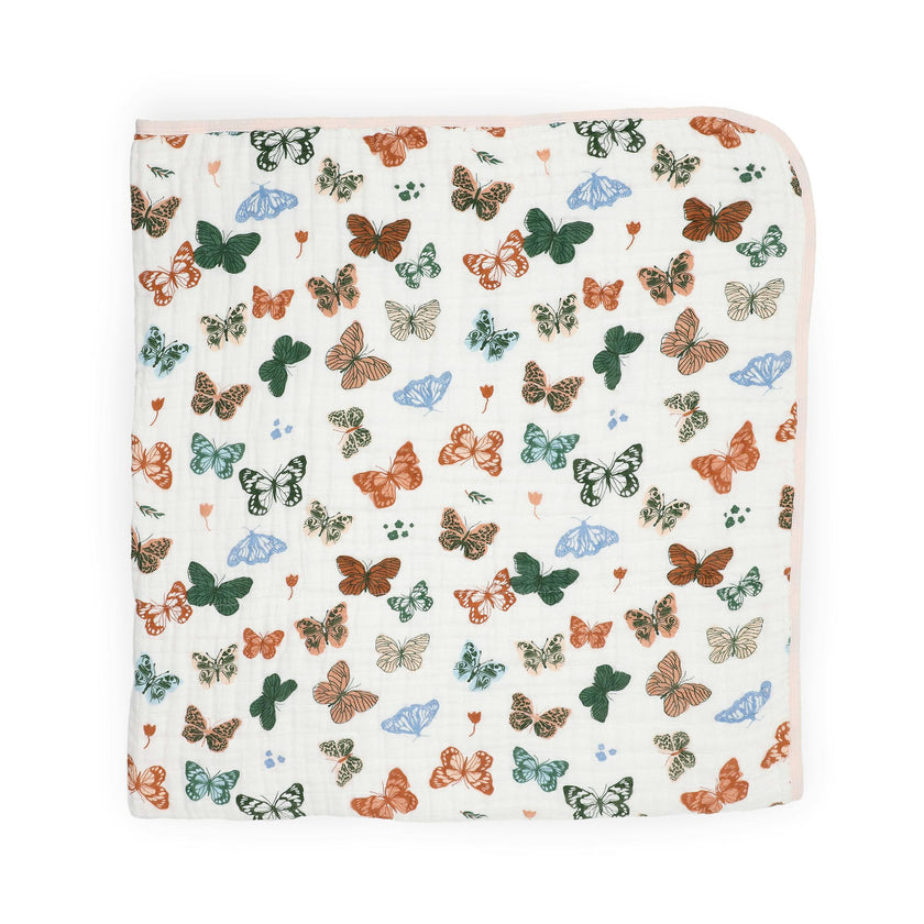 Original Cotton Muslin Quilt - Butterflies