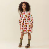 Girls Bea Dress - Multi Harvest Hearts