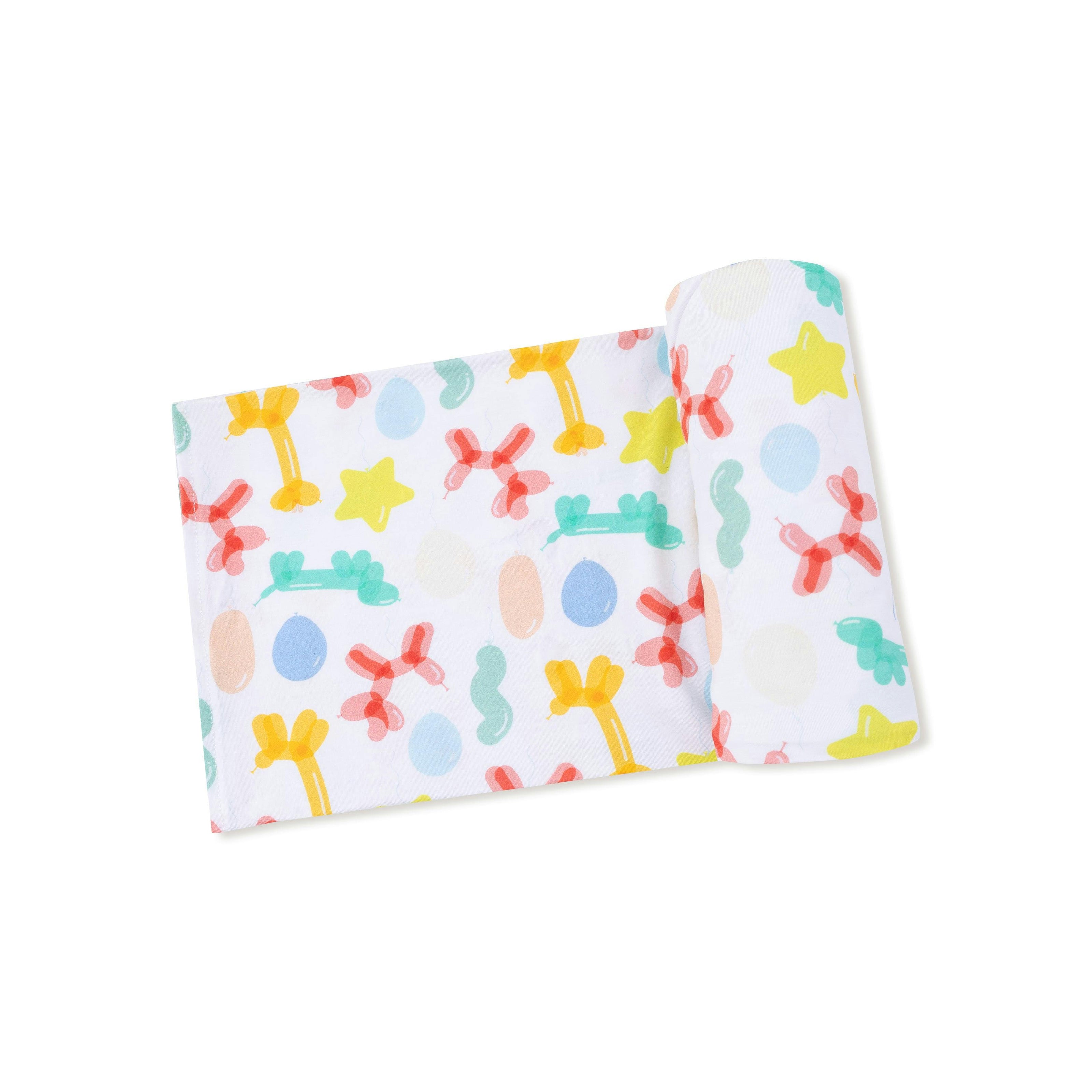 Balloon Animals - Blue - Swaddle Blanket