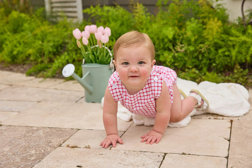 Louis Sunsuit - Red Windowpane