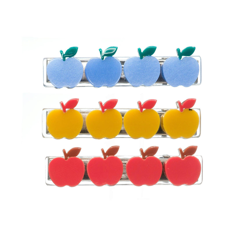 Apple Yellow Red Blue Hair Clips -BTS