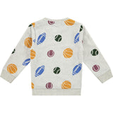 Allover Sport Print Sweatshirt