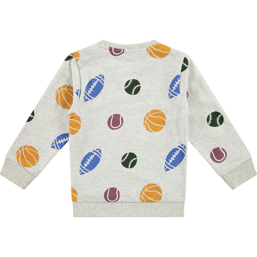 Allover Sport Print Sweatshirt