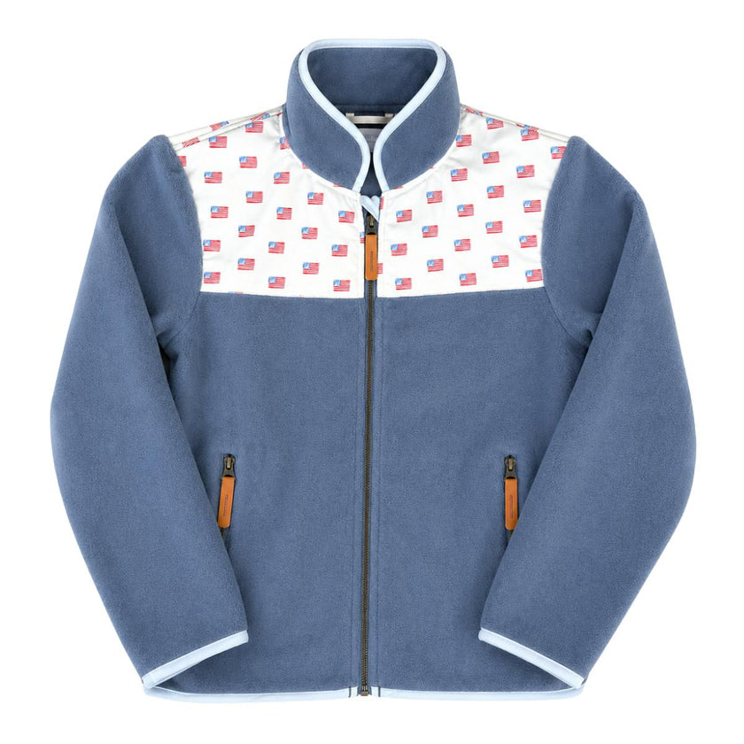 Kids American Flag Fleece Jacket