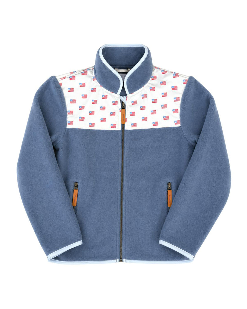 Kids American Flag Fleece Jacket