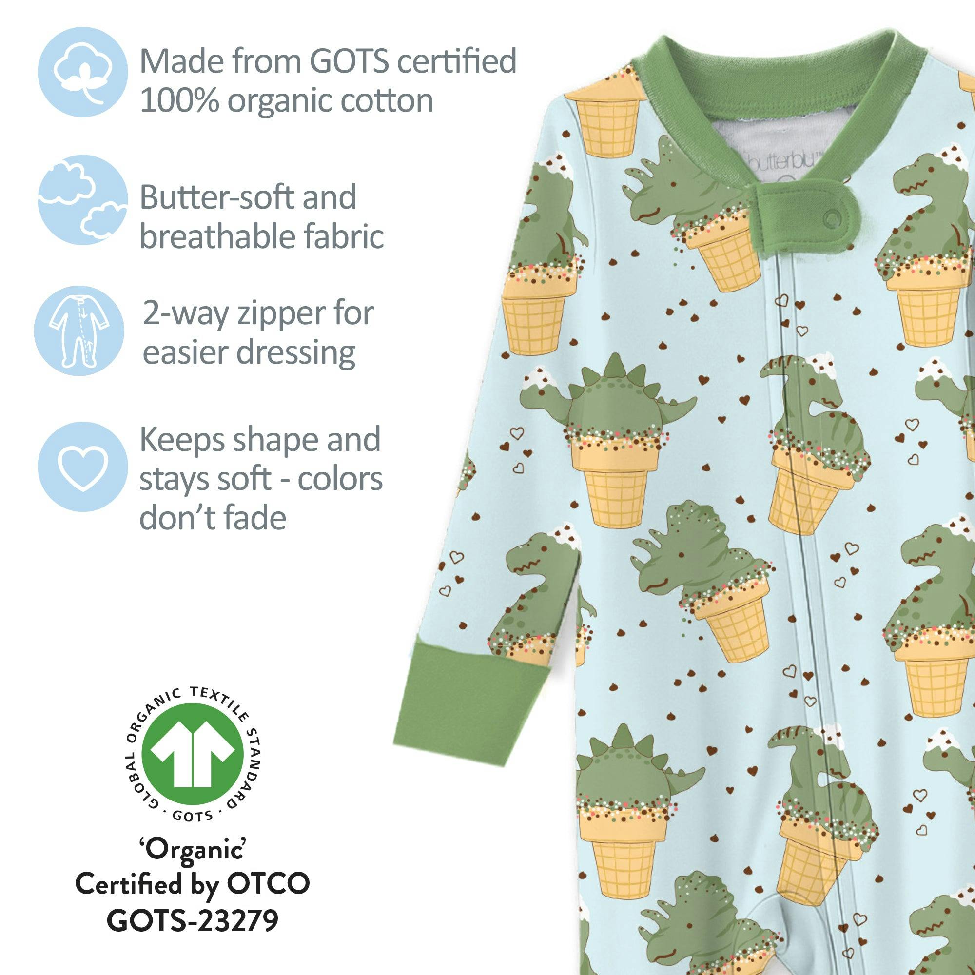 CRUZ Snug-fit Footed Baby Boys Pajamas