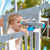 Teamson Kids Laguna Wooden Swing Set With Slide & Rock Wall