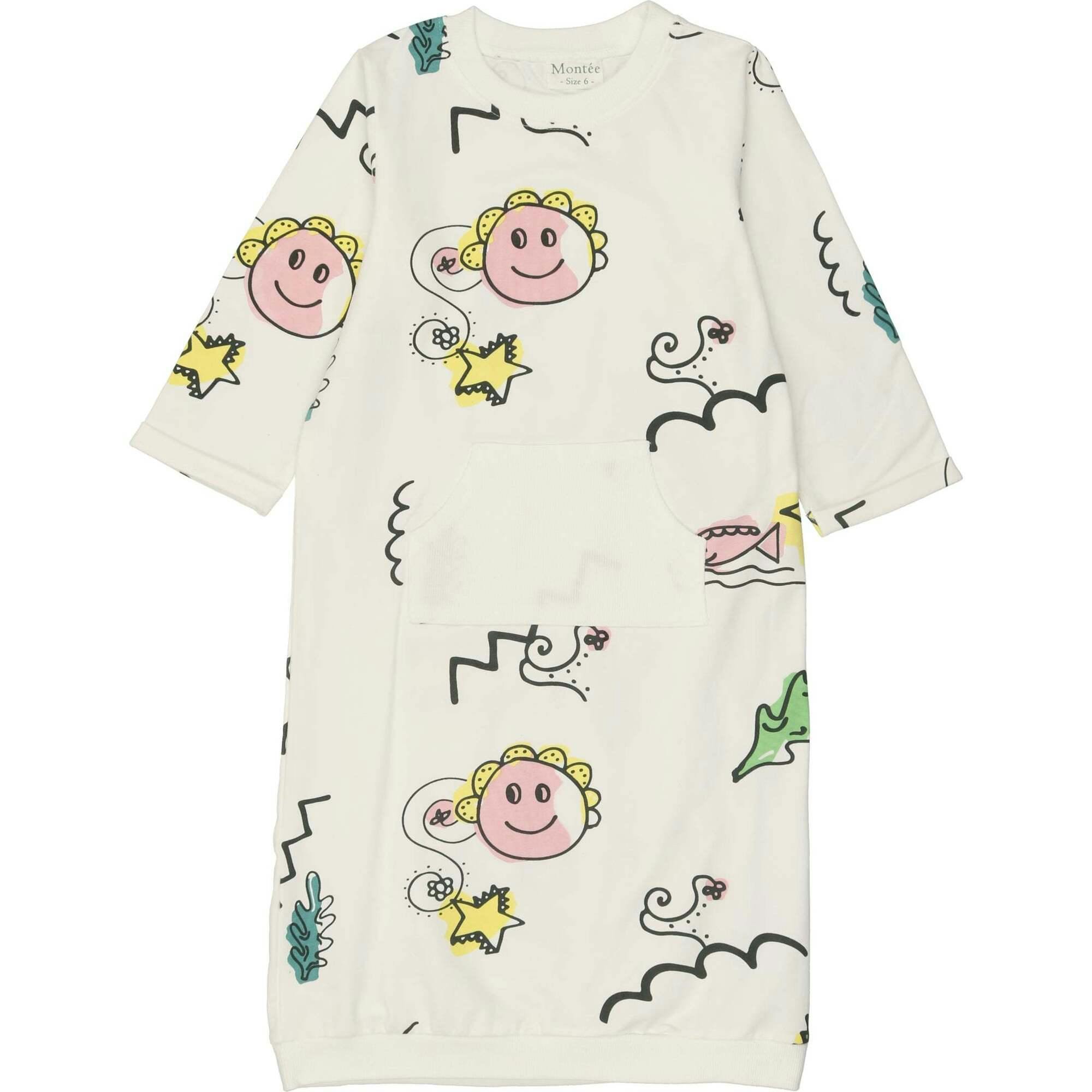 Coloring Book 3-Quarter Sleeve Dress