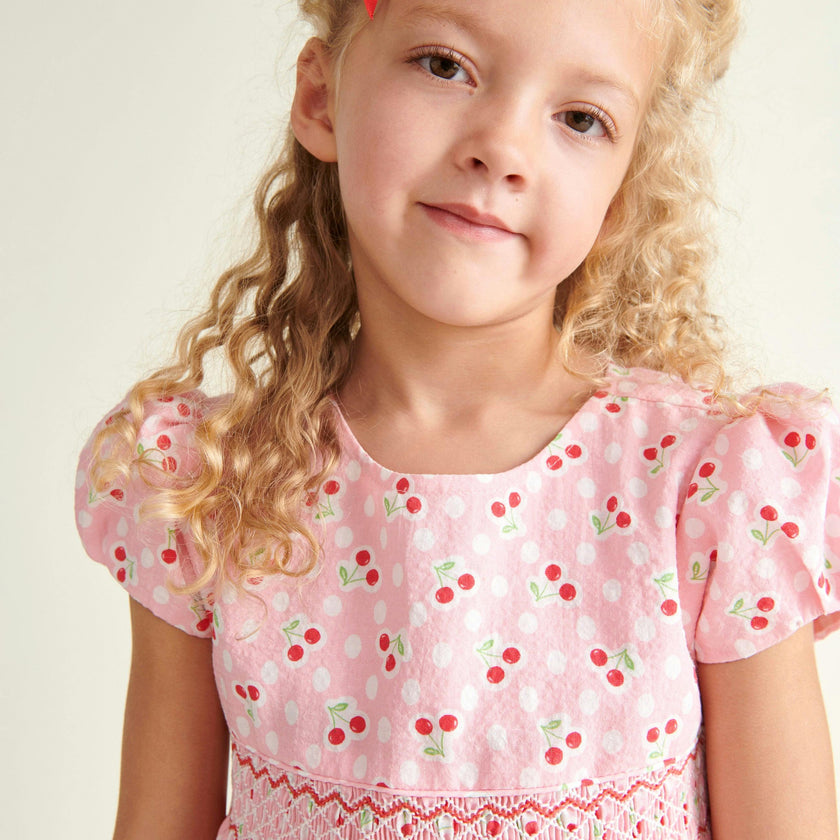 Hand-Smocked Girls Dress Sakura