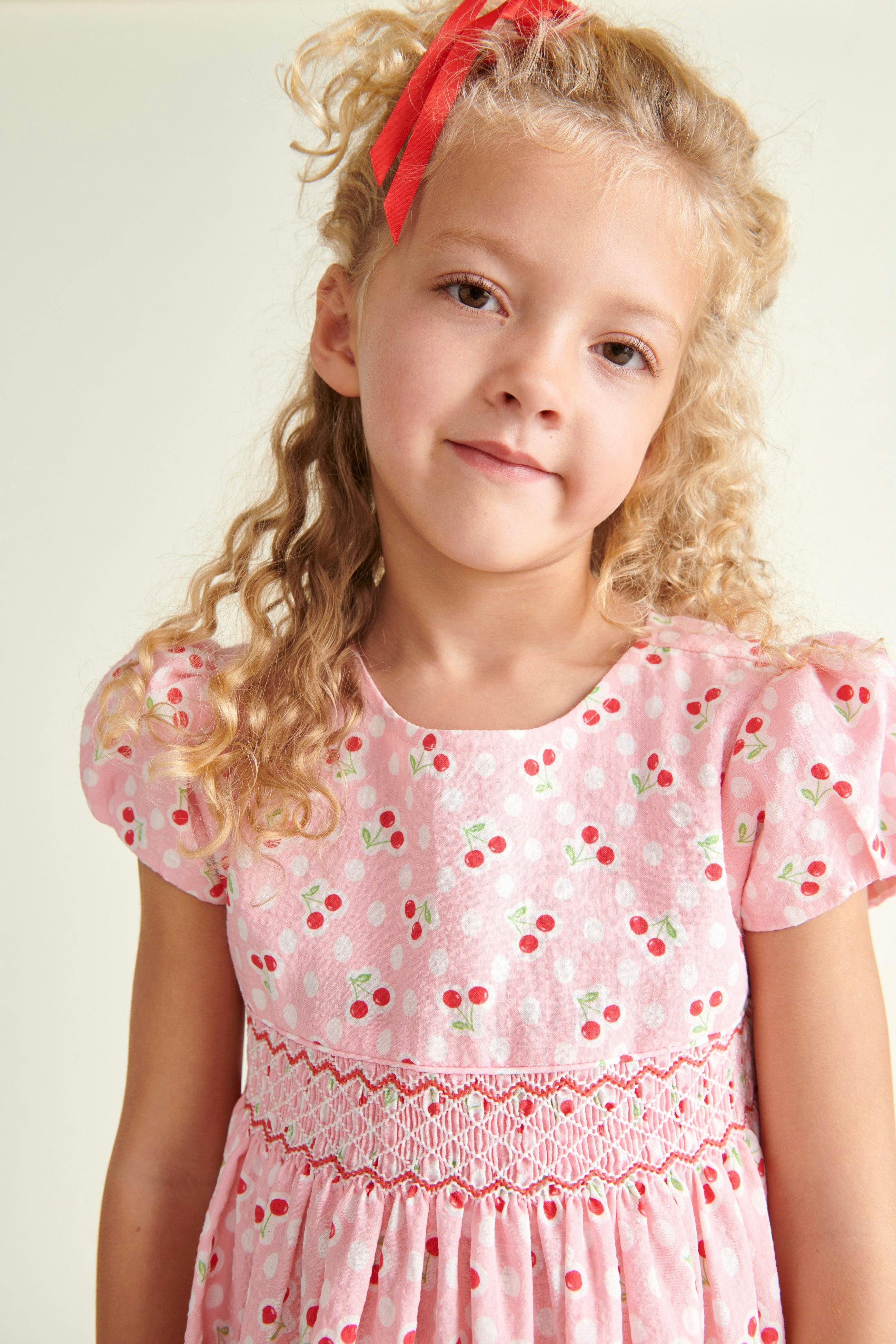 Hand-Smocked Girls Dress Sakura