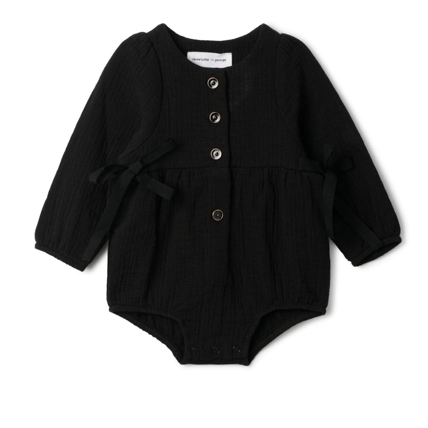 Woven Ribbon Bubble Black