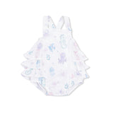 Floral Sea Creatures - Ruffle Sunsuit